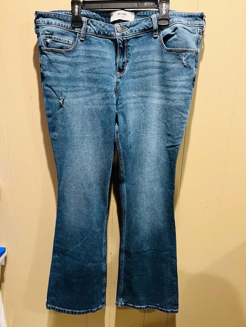 Hollister Low Rise Boot Jeans Size 18 Blue Denim